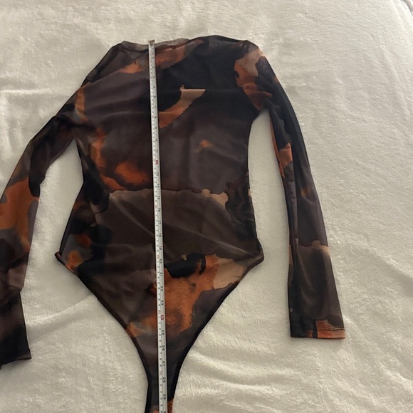 Zara Camouflage Bodysuit in Brown and Black - Picture 3 of 3